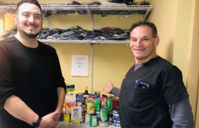 North Andover food drive at North Andover Podiatrist office Dr. Wachtel
